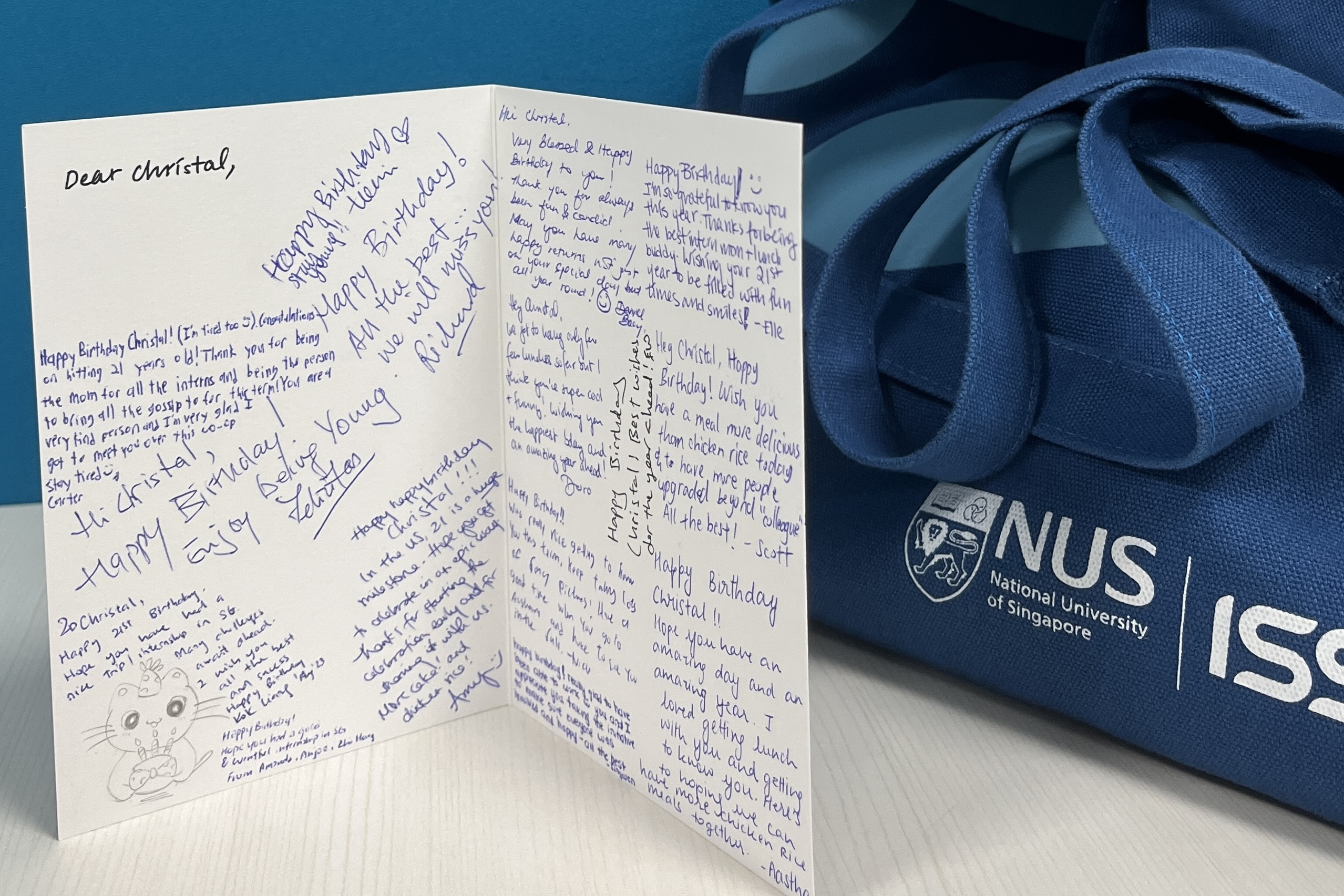 NUS-ISS birthday card photo